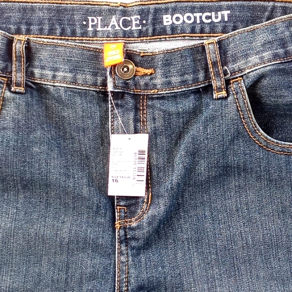 The Children's Place Blue Denim Kids BootCut Jeans- #1578 - Picture 4 of 13